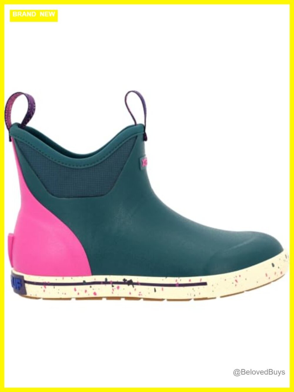 Women's Ankle Deck Boots - Waterproof Pull-On Rubber Bootie